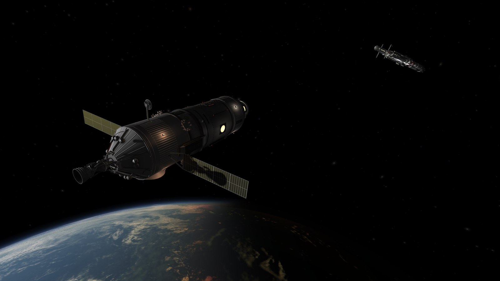 [Kerbal Space Program] Nyx Interplanetary Ship. Part 1. Assembly and installation in orbit. - My, Kerbal space program, Games, Space, Longpost