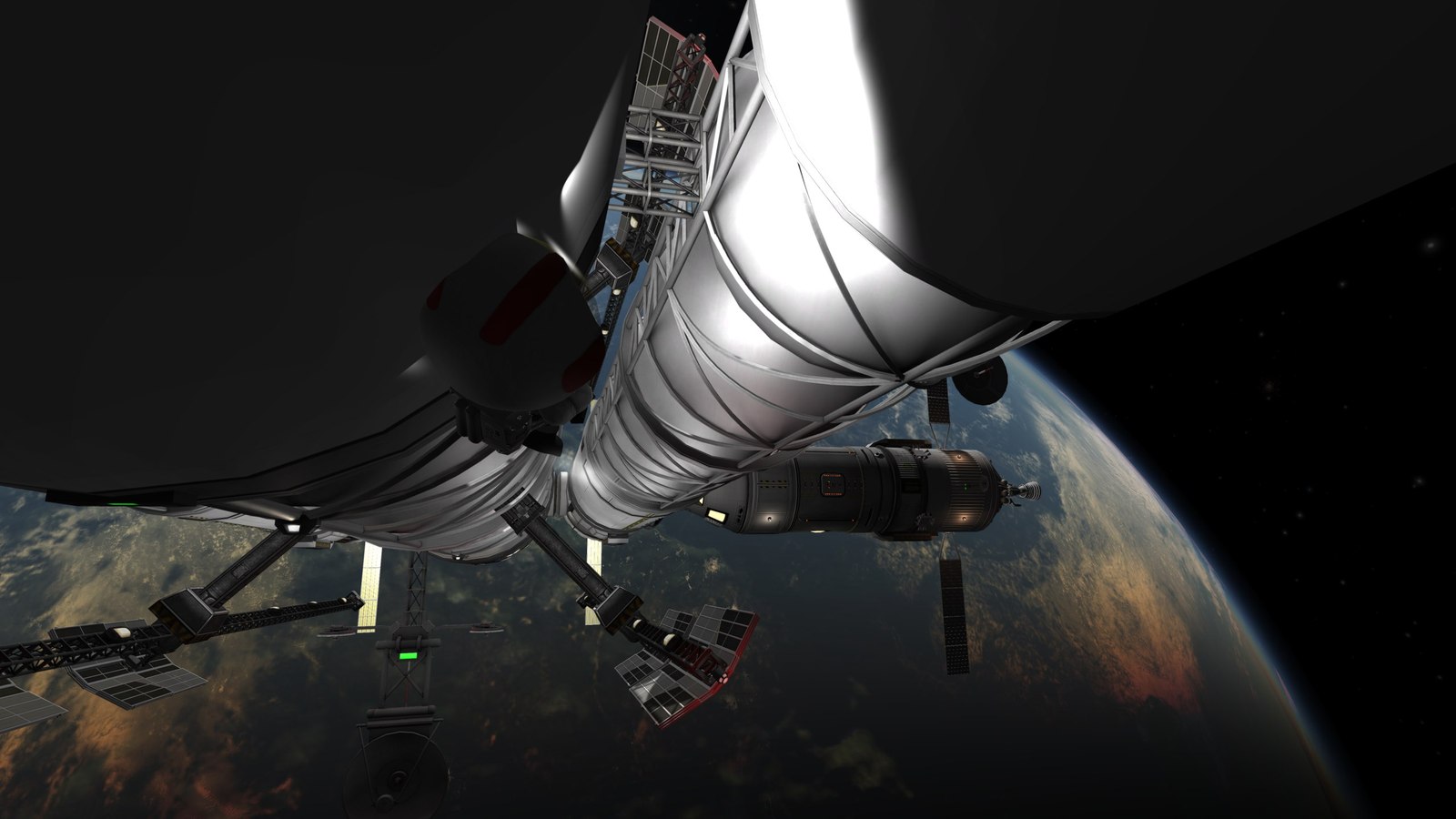 [Kerbal Space Program] Nyx Interplanetary Ship. Part 1. Assembly and installation in orbit. - My, Kerbal space program, Games, Space, Longpost