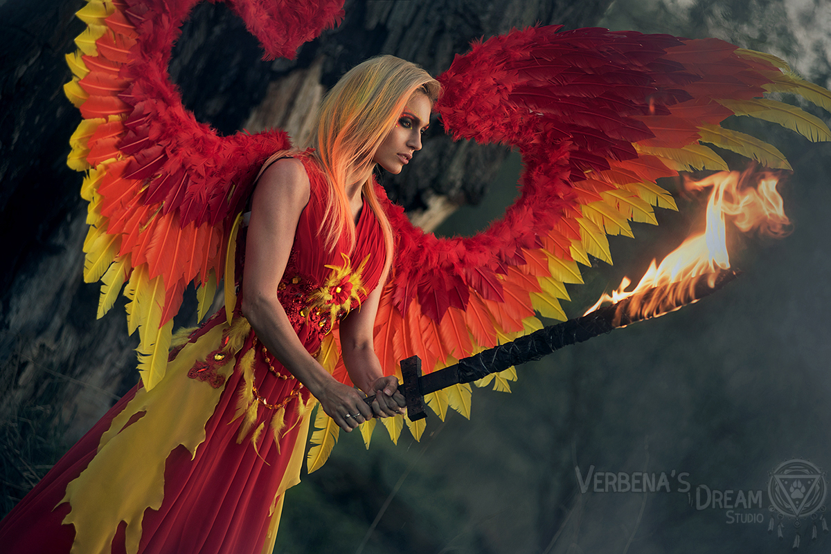 Phoenix by Verbena's Dream Studio - Феникс, Phoenix, Жар-Птица, Крылья, Огонь, Косплей, Длиннопост