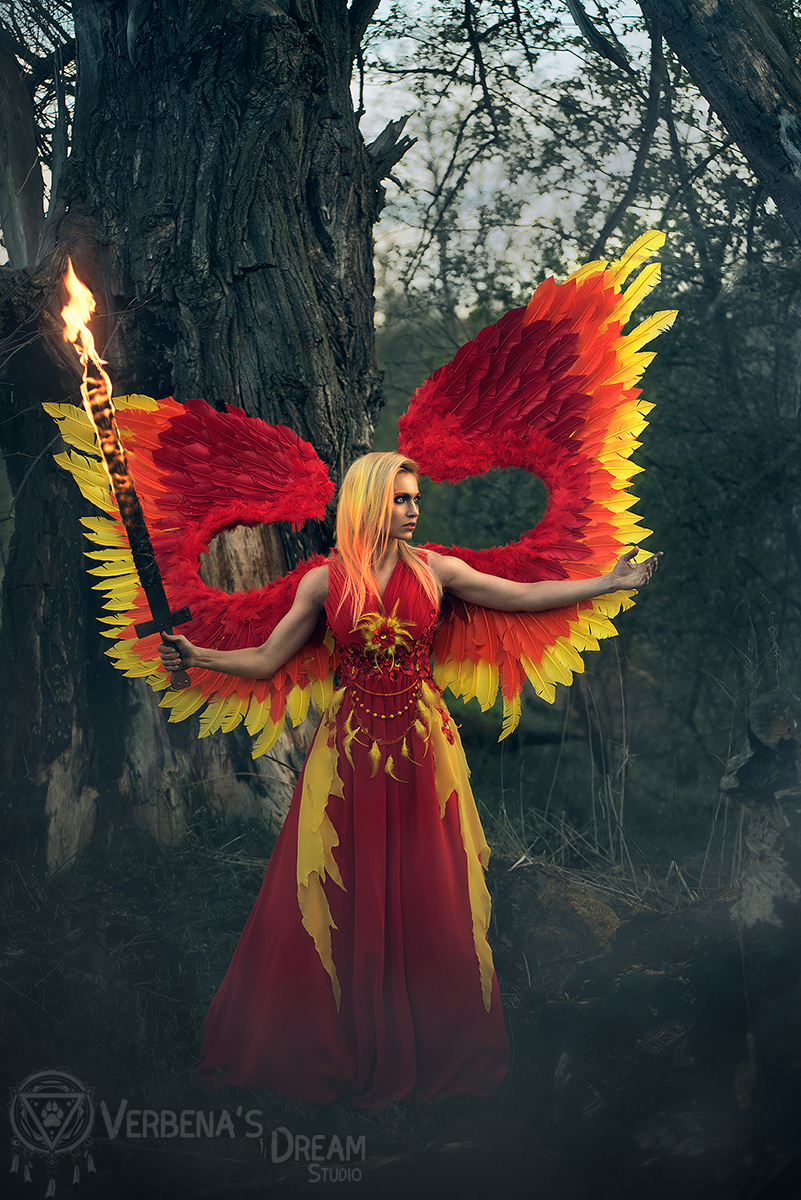 Phoenix by Verbena's Dream Studio - Феникс, Phoenix, Жар-Птица, Крылья, Огонь, Косплей, Длиннопост