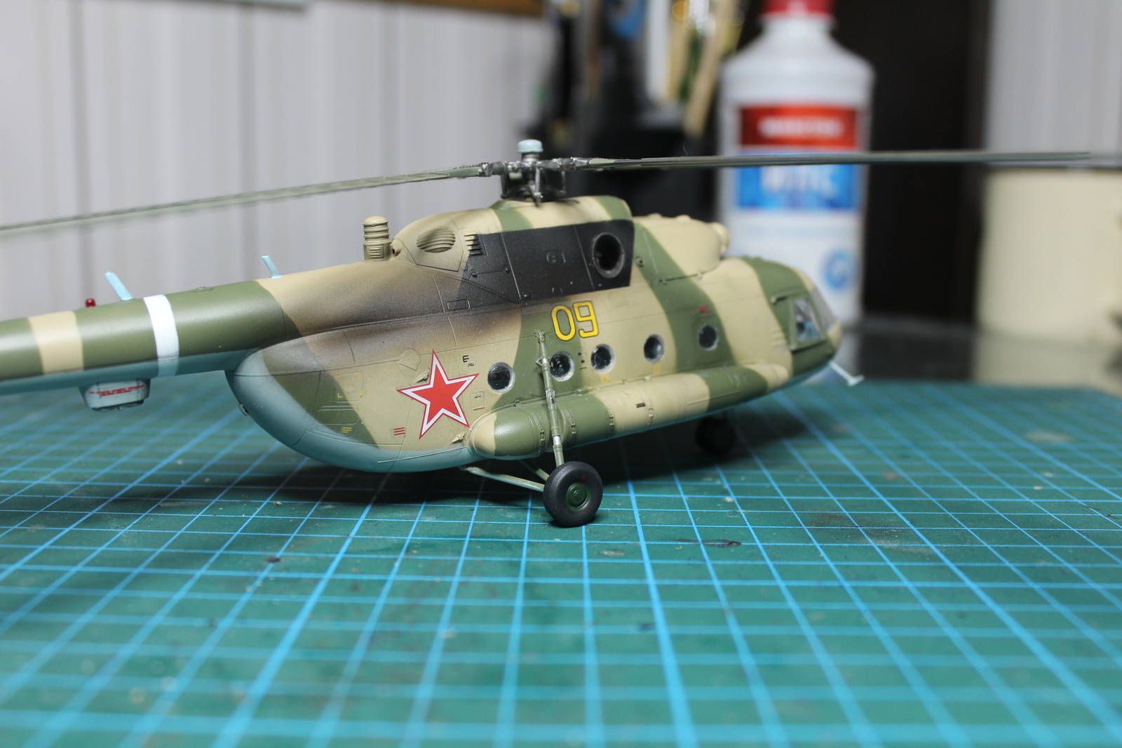 Mi-8T helicopter - My, Helicopter, Mi-8, Prefabricated model, Stand modeling, Longpost