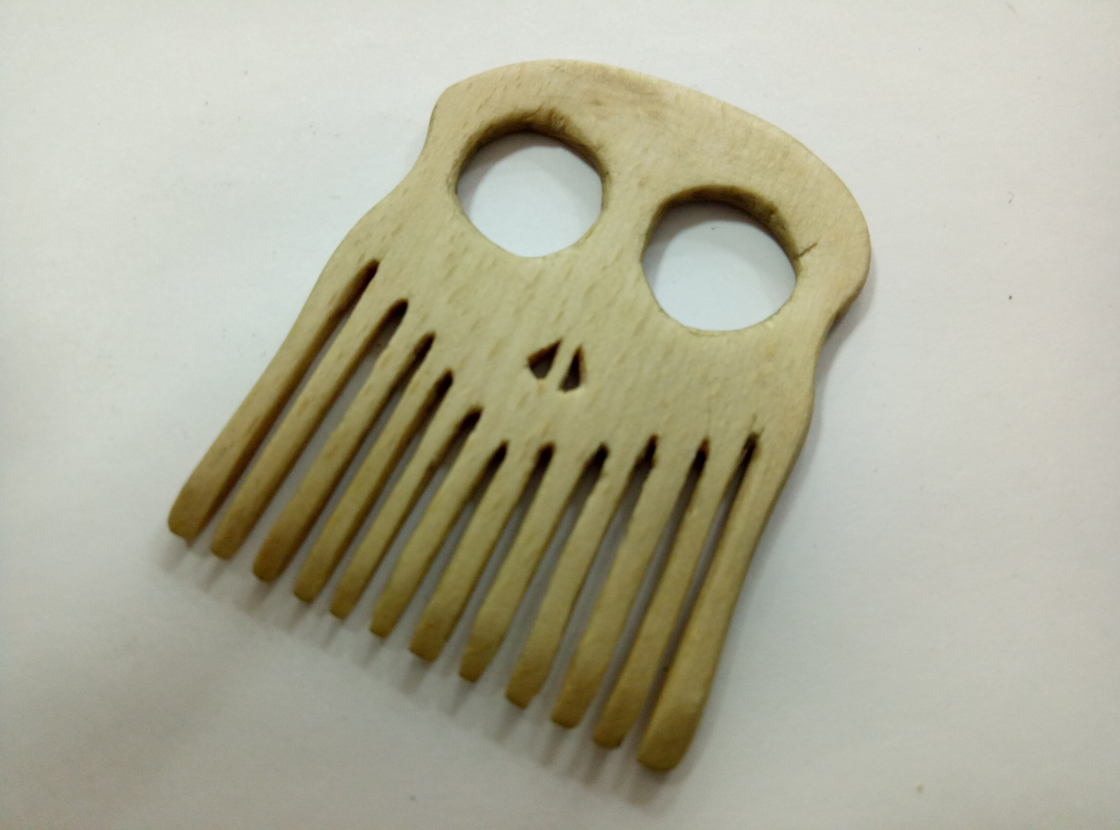 bearded skull - My, Wood carving, Beard, Combs, Longpost