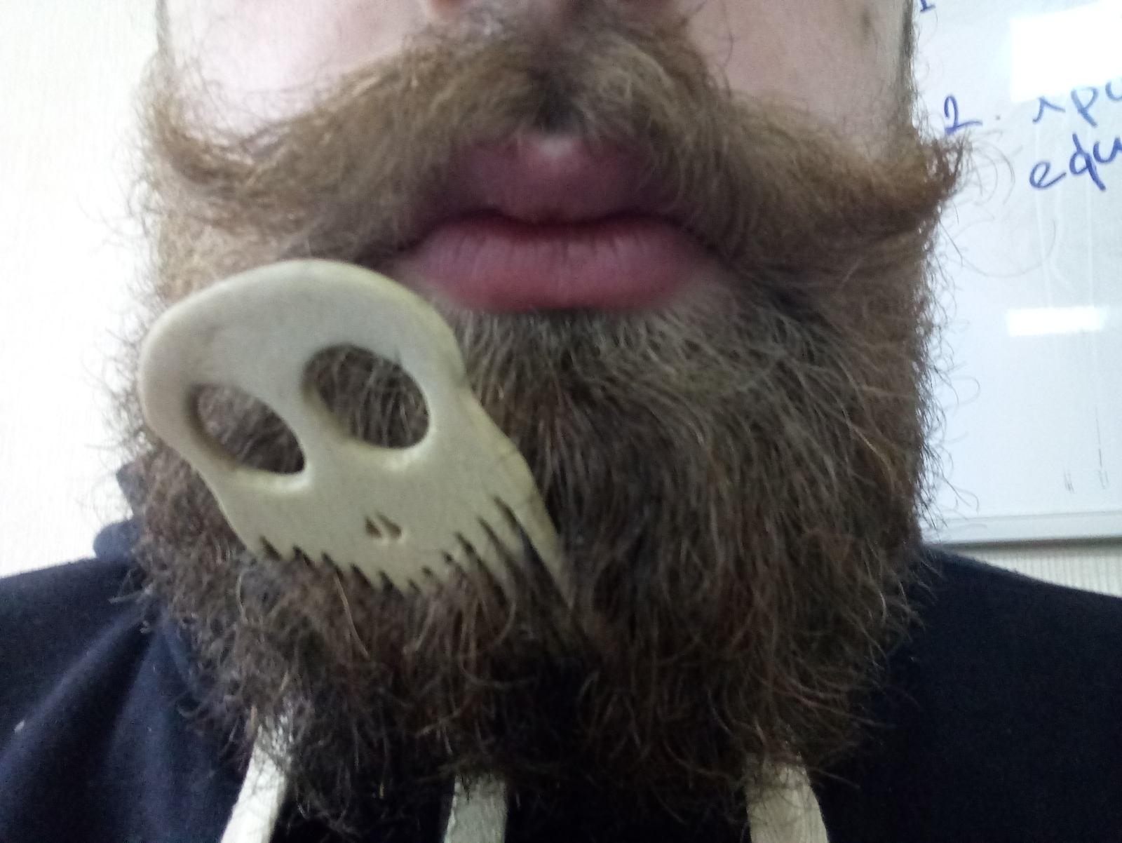 bearded skull - My, Wood carving, Beard, Combs, Longpost