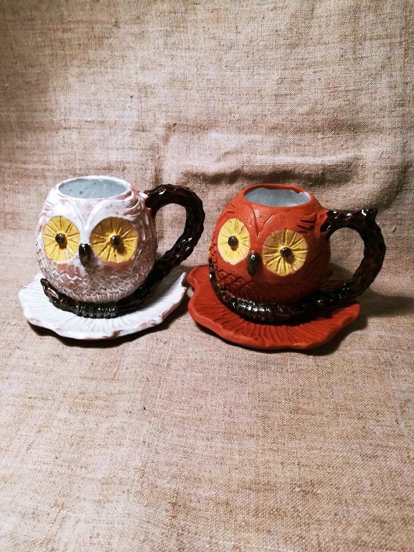 Owls, owls, owls... - My, Harry Potter, Fan art, Ceramics, Handmade, Rukozhop, Owl, Needlework, Longpost