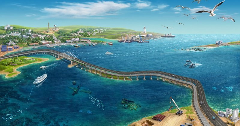 The Russians can choose the name for the bridge under construction in the Crimea by voting, according to the website of the Ministry of Transport of the Russian Federation. - Video, Bridge, Name, Facts, Longpost