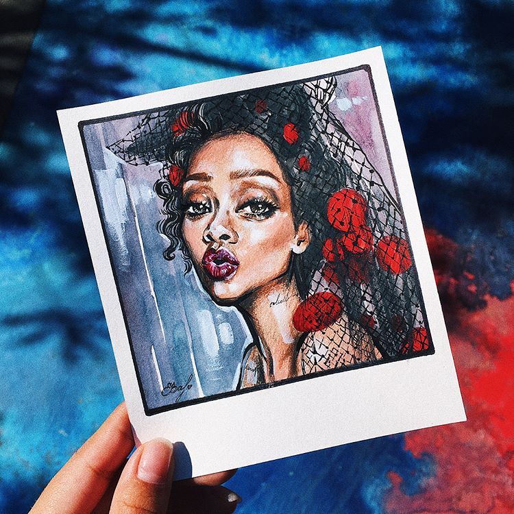 Rhianna - My, Rihanna, Portrait, Polaroid