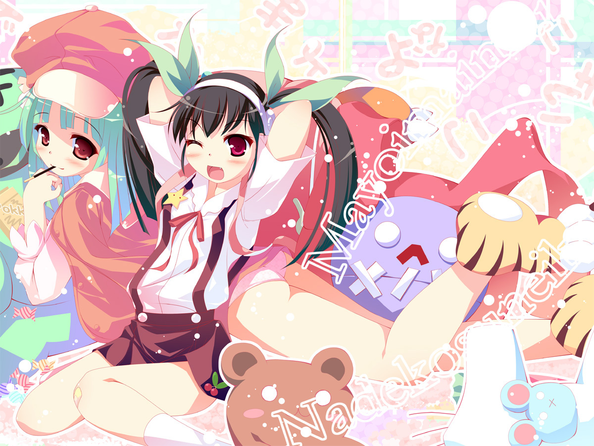 To whom are teeth, and to whom are paws) - Anime art, Sengoku Nadeko, Hachikuji Mayoi, Monogatari series, Pantsu