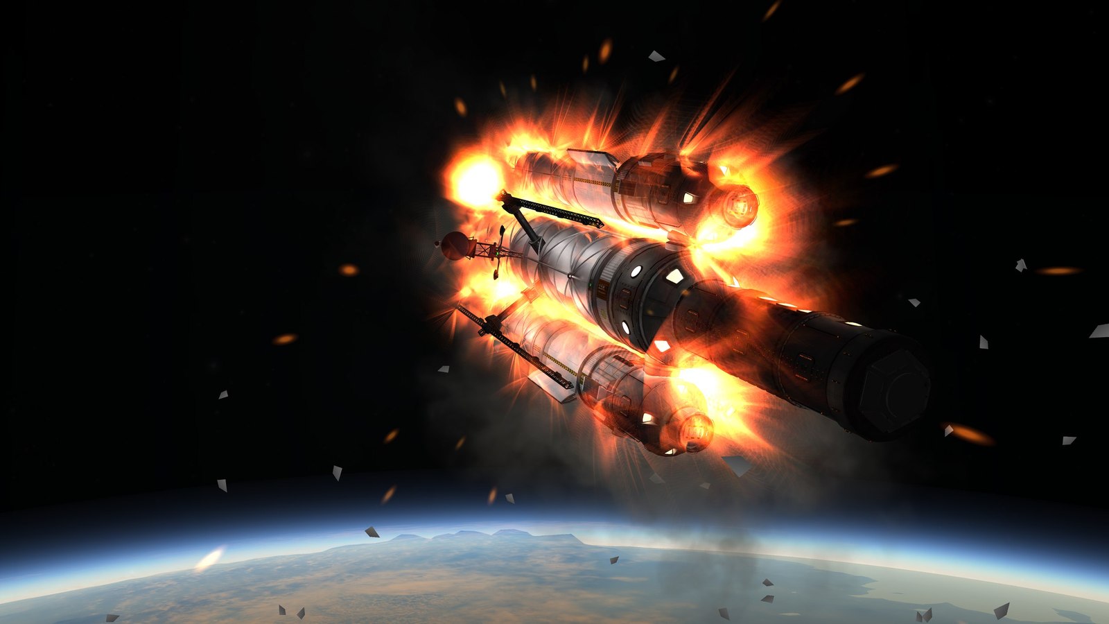 [Kerbal Space Program] Nyx Interplanetary Ship. Part 3. Homecoming and a glorious death in the fire. - My, Kerbal space program, Games, Longpost