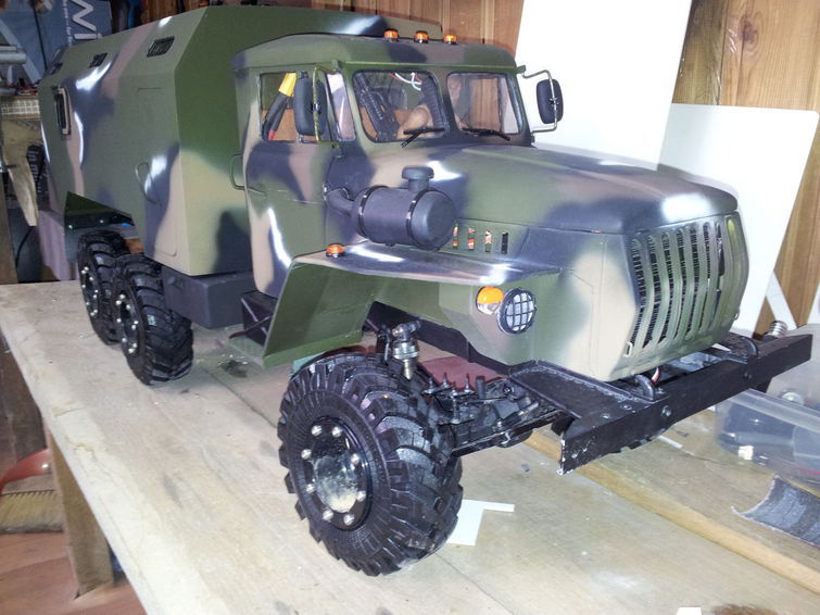 Homemade Ural 6x6 in 1/10 scale - Ural, Homemade, Modeling, Copy-paste, Longpost