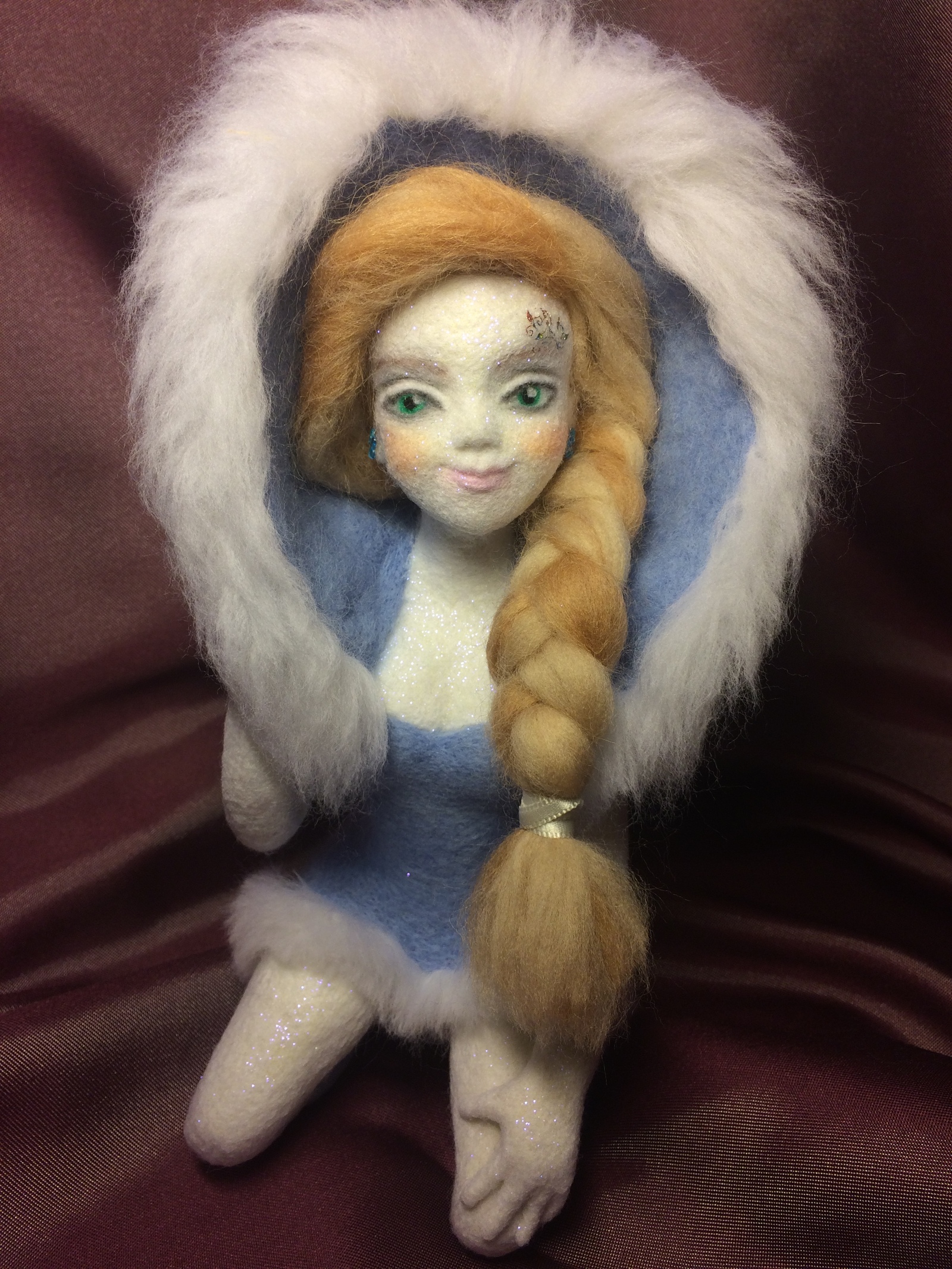 snow girl - My, Girl, Snow Maiden, Hobby, Dry felting, Longpost