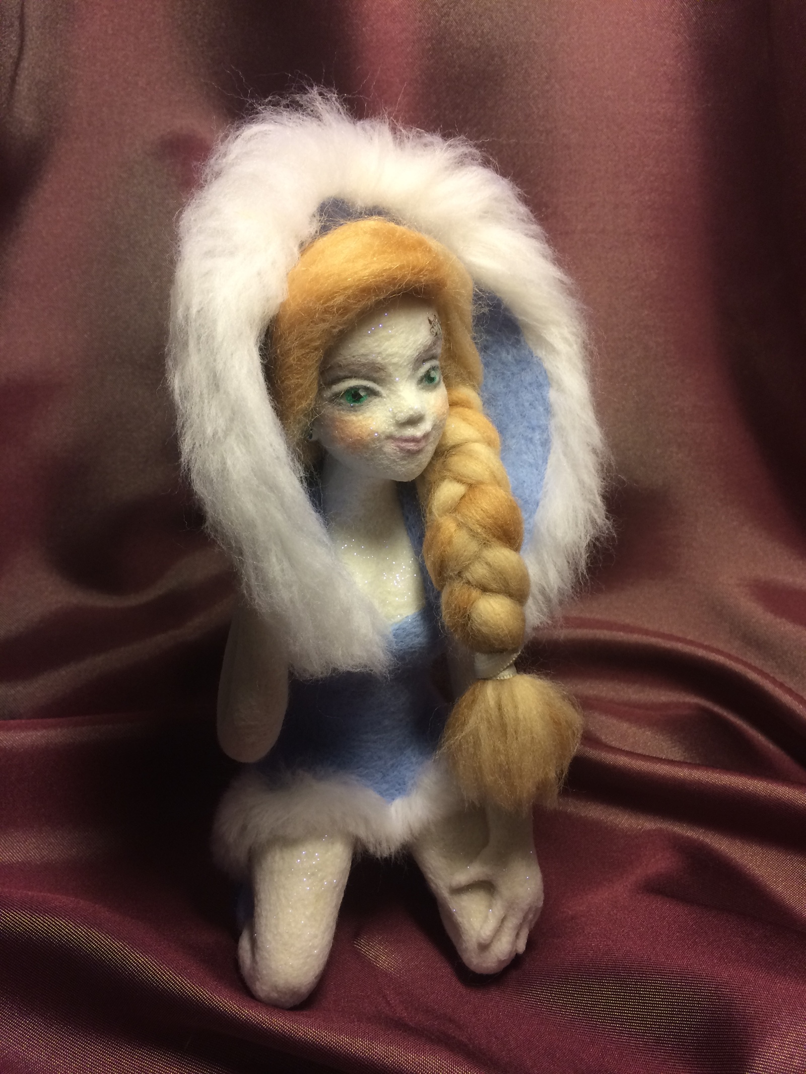 snow girl - My, Girl, Snow Maiden, Hobby, Dry felting, Longpost