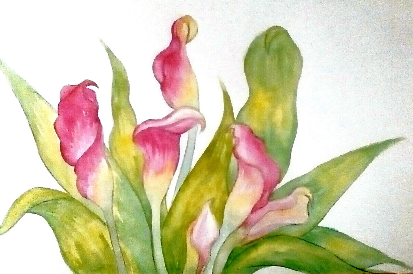 Watercolor - Longpost, Junior Academy of Artists, Bouquet, Flowers, Drawing, Watercolor, My