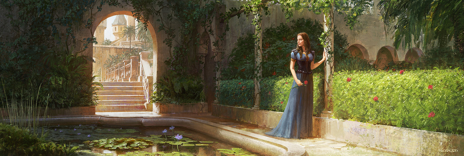 Margaery Tyrell in Highgarden - Game of Thrones, Art, Margaery Tyrell, Highgarden, Cristi Balanescu