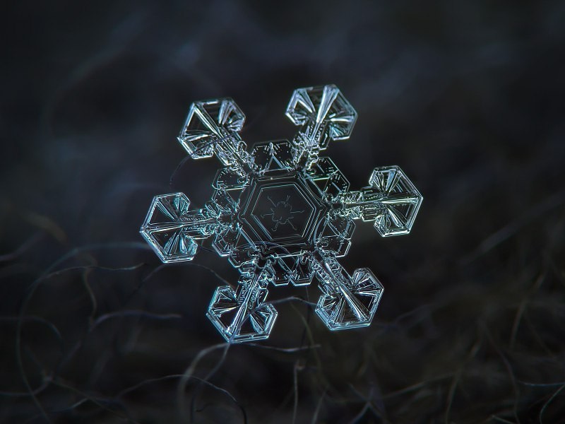 Closeup of snowflakes, as a separate view of the beautiful - Longpost, Snowflake, Beautiful, Macro photography