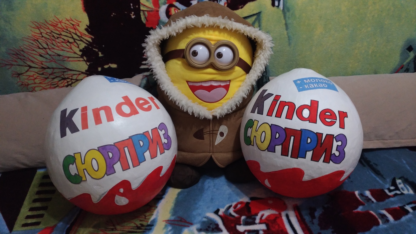 Big Kinder Surprise! Gift wrapping. - My, Kinder Surprise, Kinder Surprise, Package, , Gift wrap, New Year, Presents, Longpost