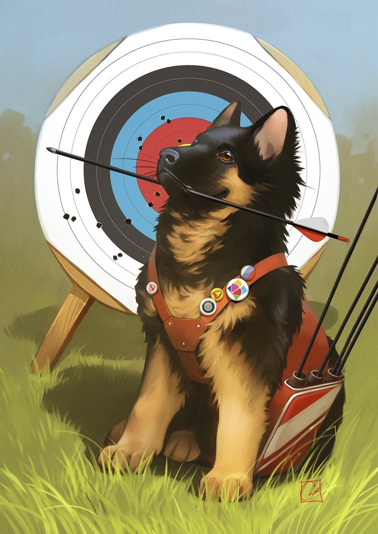 Archer's dogs - Art, Dog, Gaudibuendia, Longpost