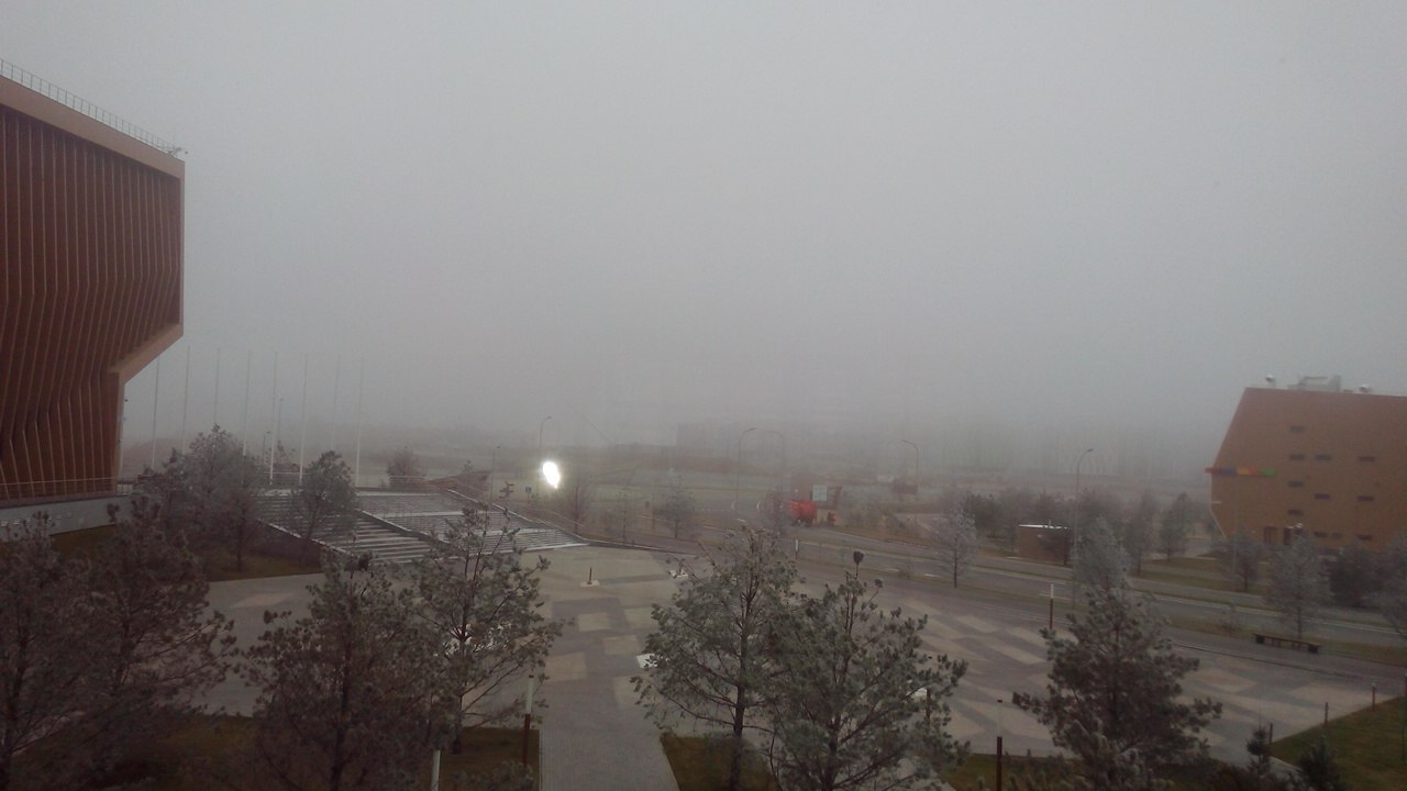 Here is the fog. - My, Fog, Innopolis