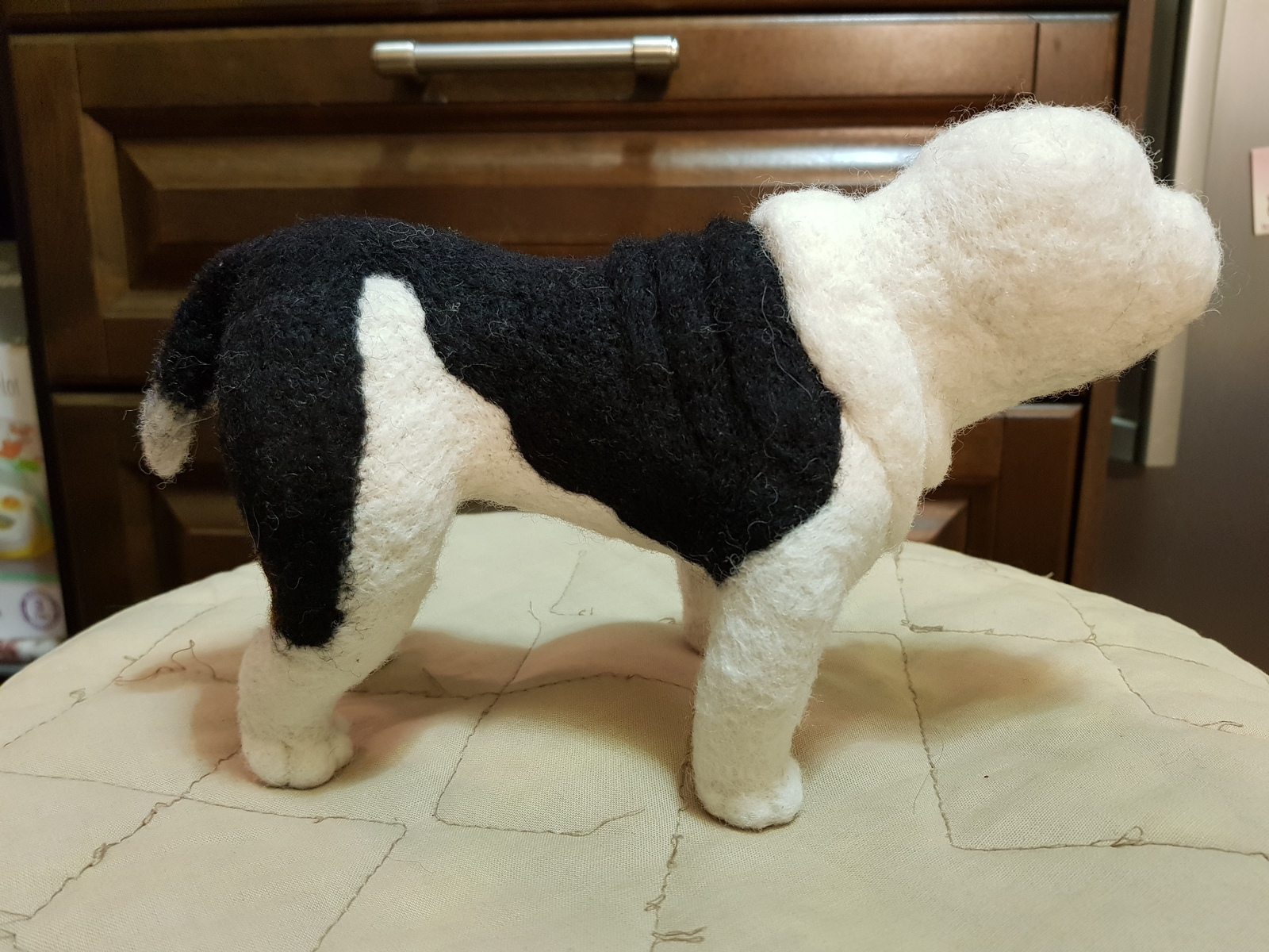 Part 2. The process of creating an interior toy, English Bulldog. To be continued) Author: Maria Sherstobitova. - My, Dog, Bulldog, Animals, Toys, Handmade, Hobby, Dry felting, Present