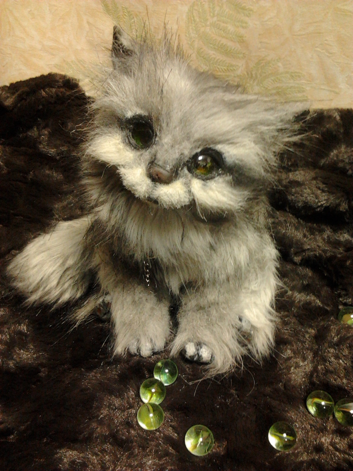 Kote - My, Needlework without process, Toys, Needlework, Polymer clay, Fur, Longpost