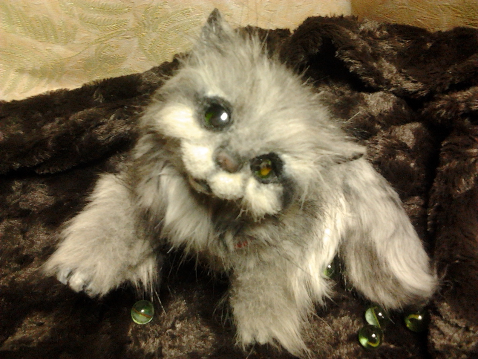 Kote - My, Needlework without process, Toys, Needlework, Polymer clay, Fur, Longpost