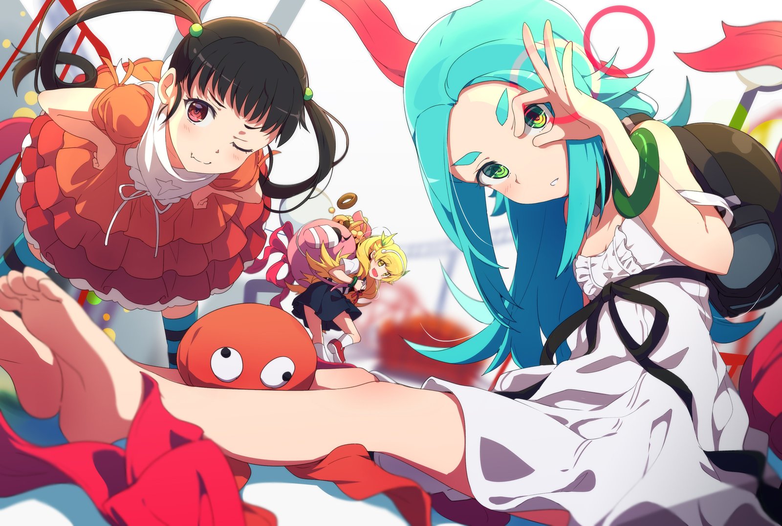 Again your favorite - Anime, Anime art, Monogatari series, Yotsugi ononoki, Hachikuji Mayoi, Shinobu oshino, Ogipote