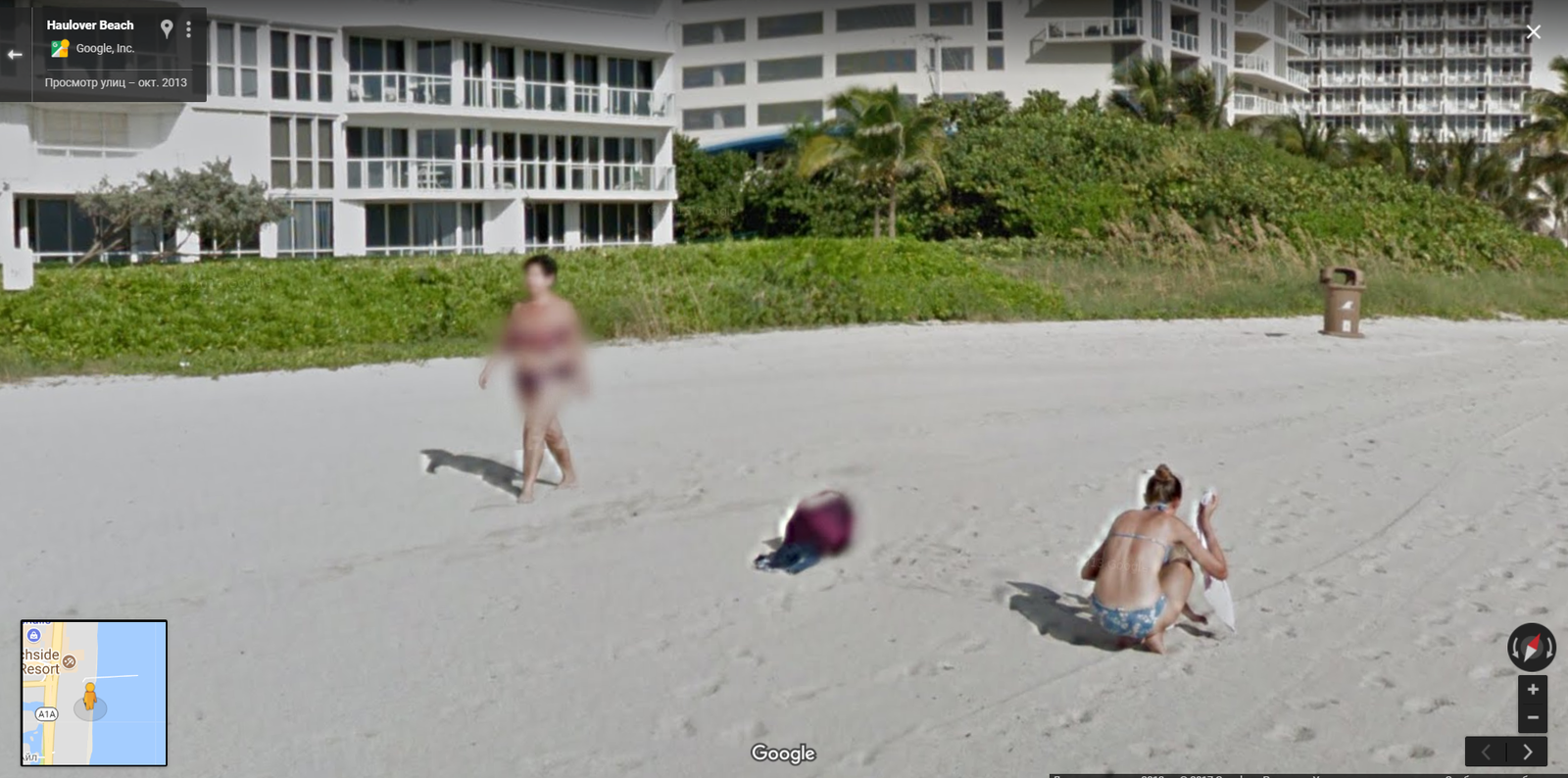 Miami, google maps, google takes care of your eyesight and hides the dimensions of fat aunts - Miami, Google, The photo