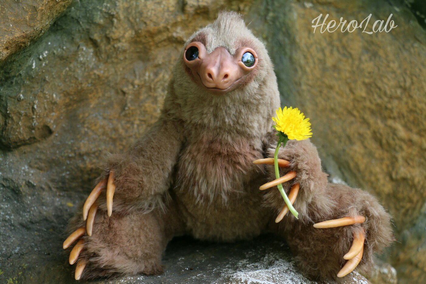 Dragon Sloth Woody - My, Handmade, My, Author's toy, Sloth, Mixed media, Longpost, Handmade