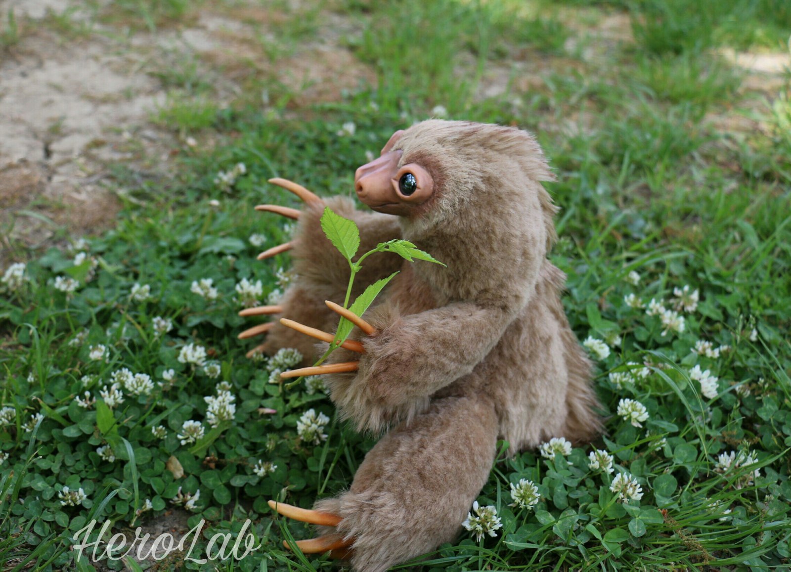 Dragon Sloth Woody - My, Handmade, My, Author's toy, Sloth, Mixed media, Longpost, Handmade