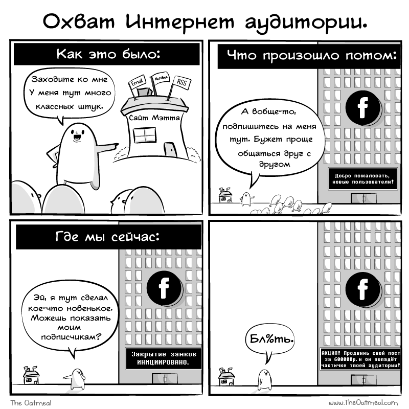 Фейсбук реально настолько плох? - The Oatmeal, Контент, Facebook, Социальные сети