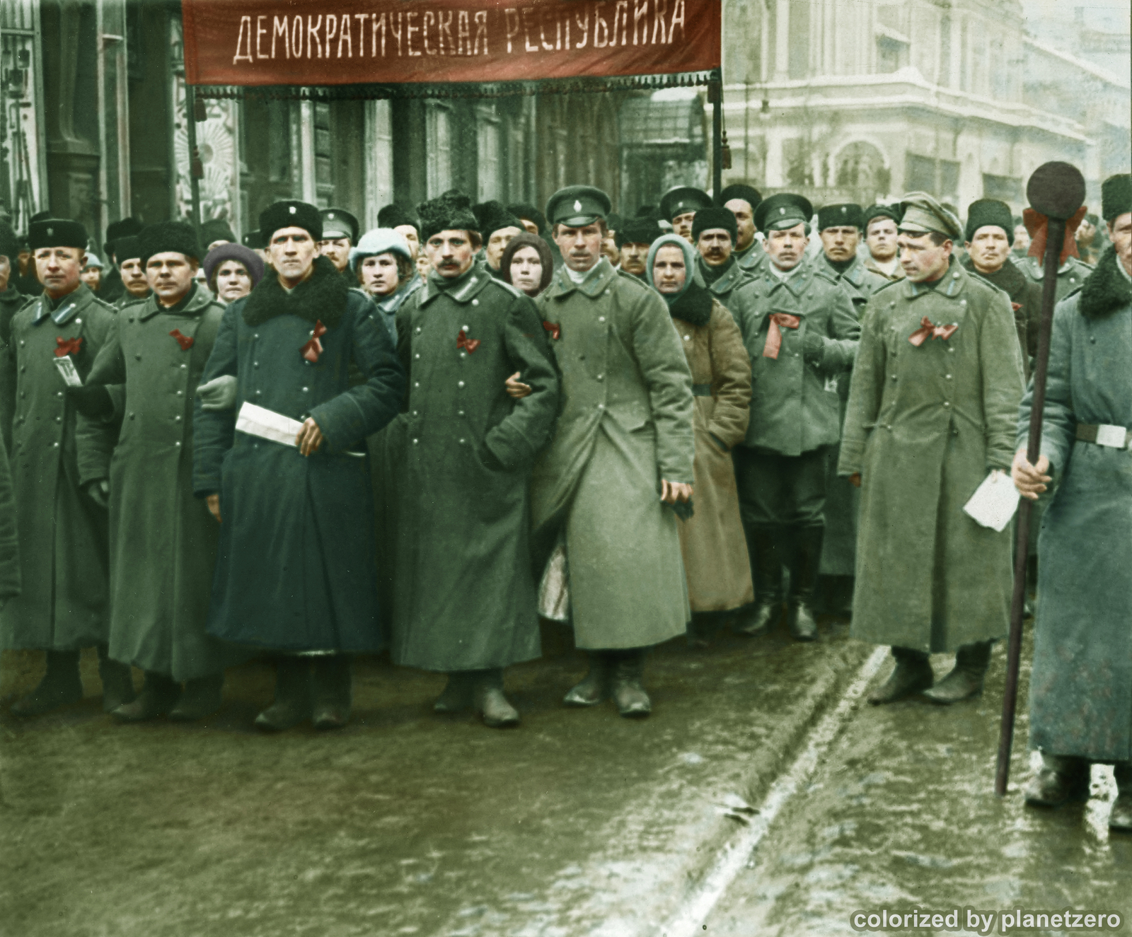 History in color. - My, Colorized by planetzero, History in color, February revolution, The photo, Colorization, 