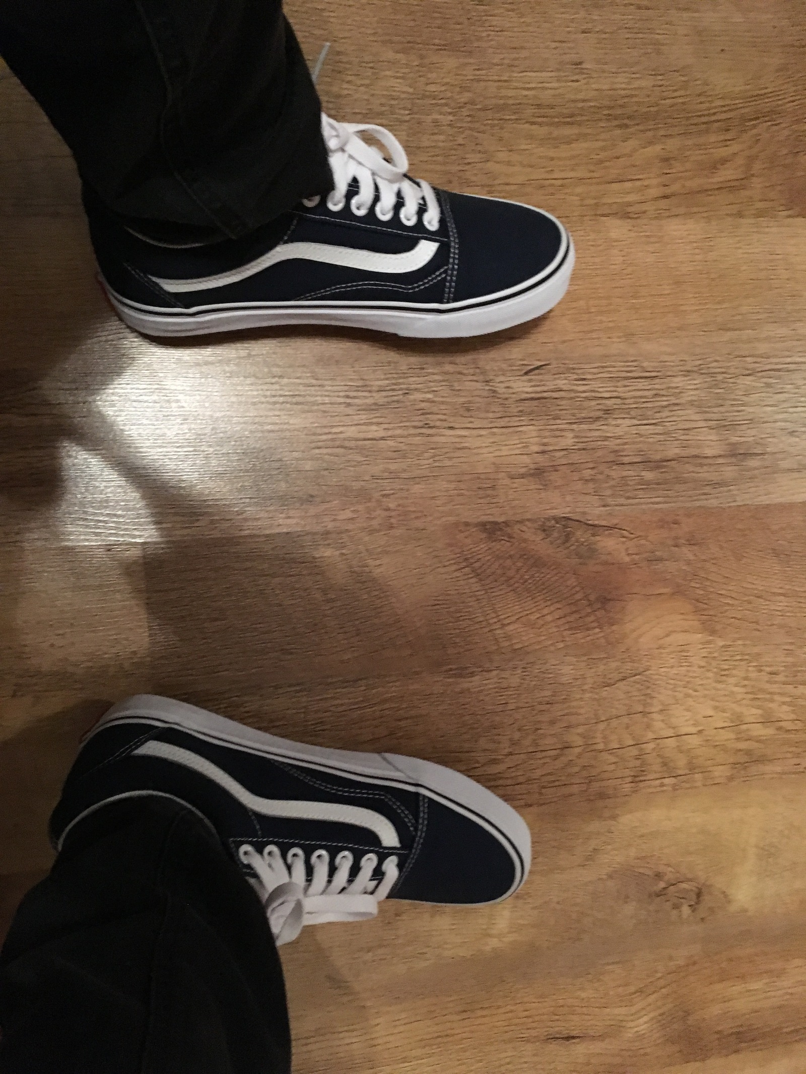 I bought new VANS sneakers. And, I have a question. Is this sneakers blue (jeans)? Or classic black? - Vans, Blueorblack