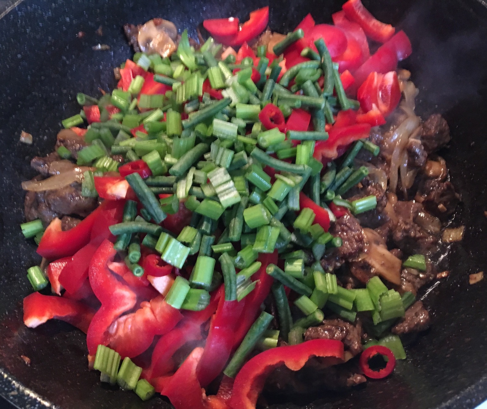 Beef with mushrooms and vegetables a la Chinese. - My, Beef, Yummy, China, Cooking, , Bon Appetit, Longpost, Recipe