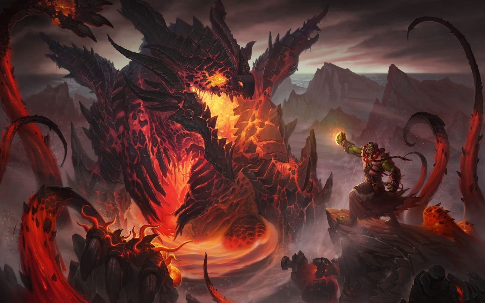 Deathwing battle - Deathwing, Wow, World of warcraft, Game art