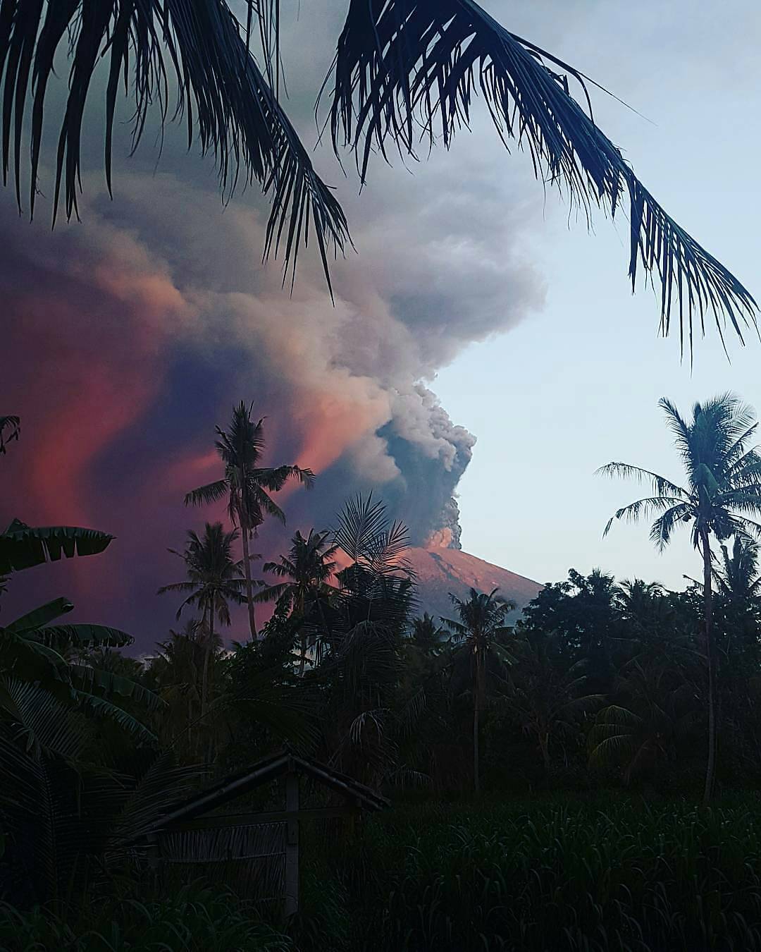 Agunga eruption, Bali. - Eruption, Bali, Agung Volcano, Video, Longpost, Eruption