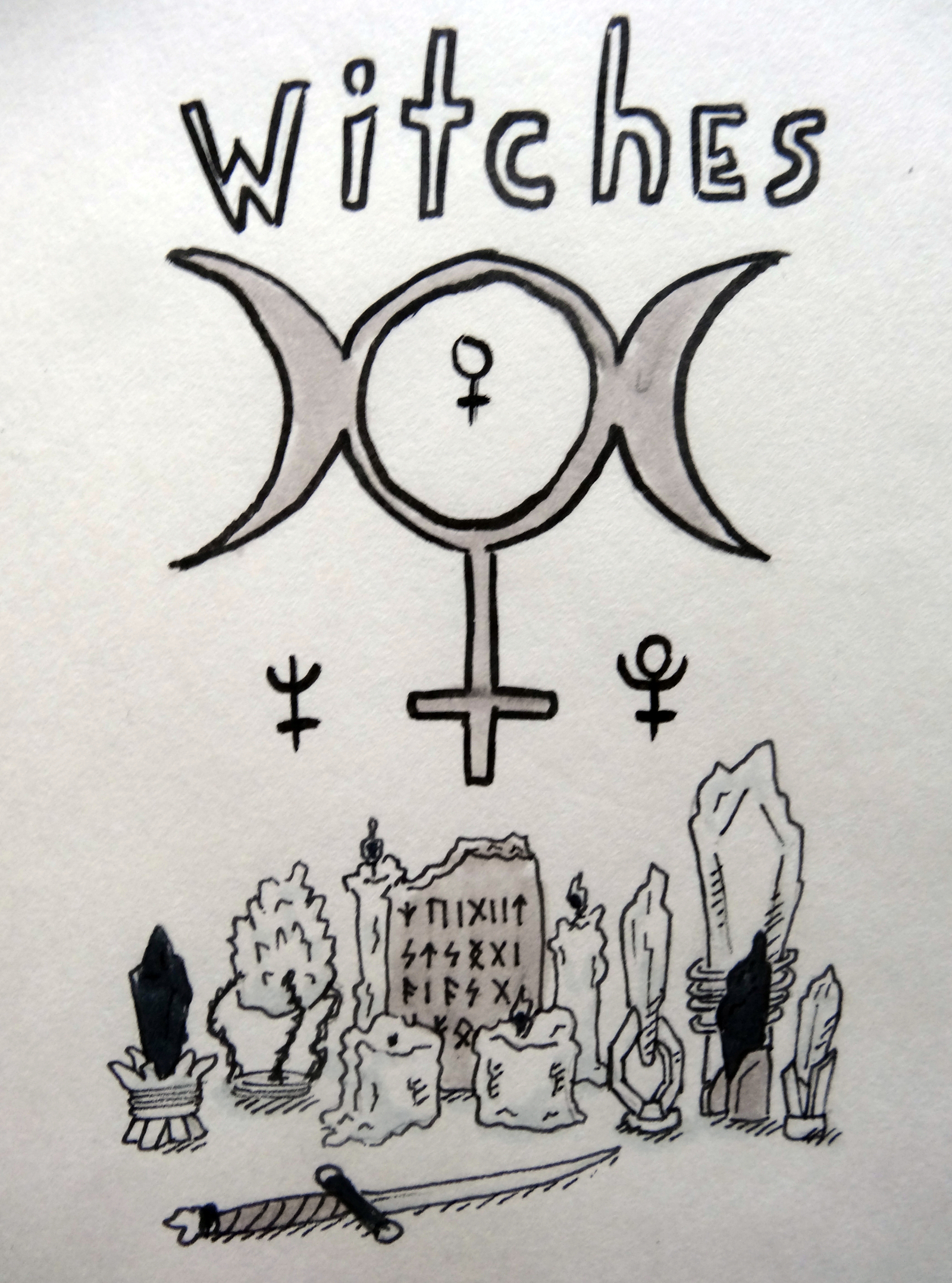 Moscow Witchcraft - My, Beginner artist, Art, Pencil drawing, Creation, Witches, Girls, Witchcraft, Moscow witchcraft, Longpost