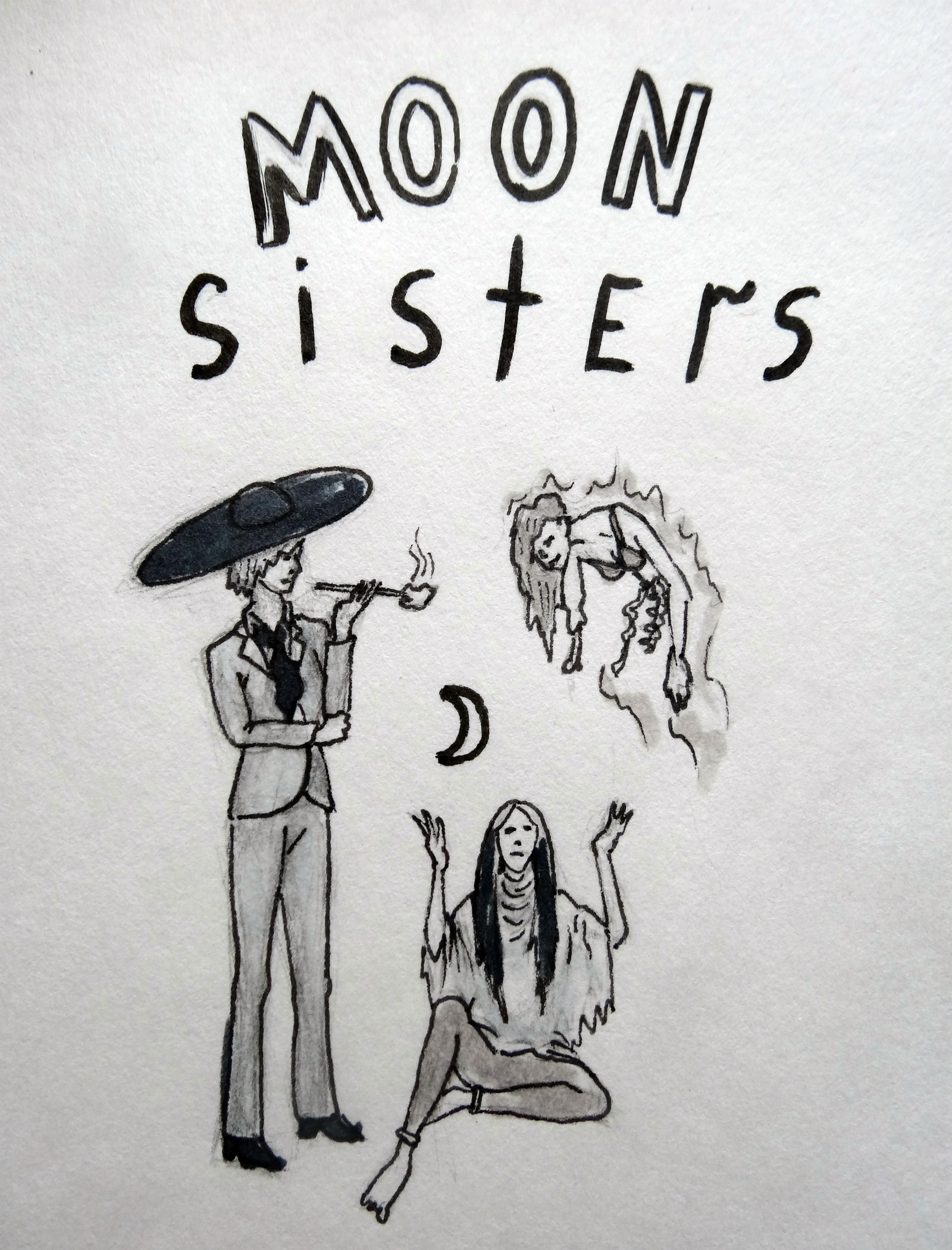 Moscow Witchcraft - My, Beginner artist, Art, Pencil drawing, Creation, Witches, Girls, Witchcraft, Moscow witchcraft, Longpost