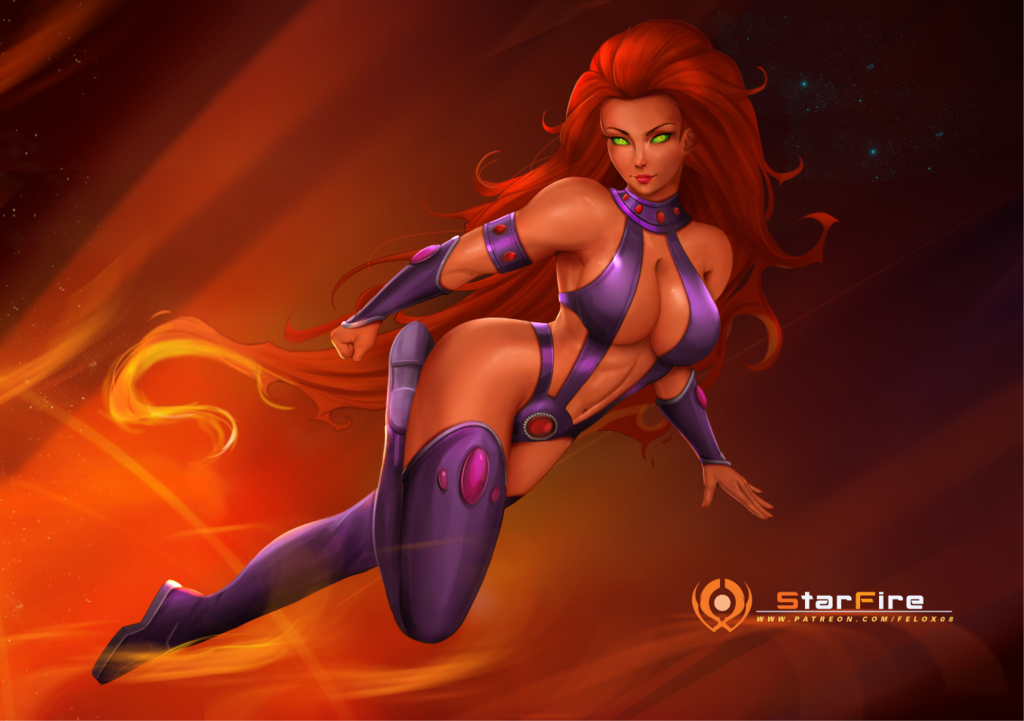 Starfire - NSFW, DeviantArt, Арт, Рисунок, Комиксы, DC Comics, Starfire