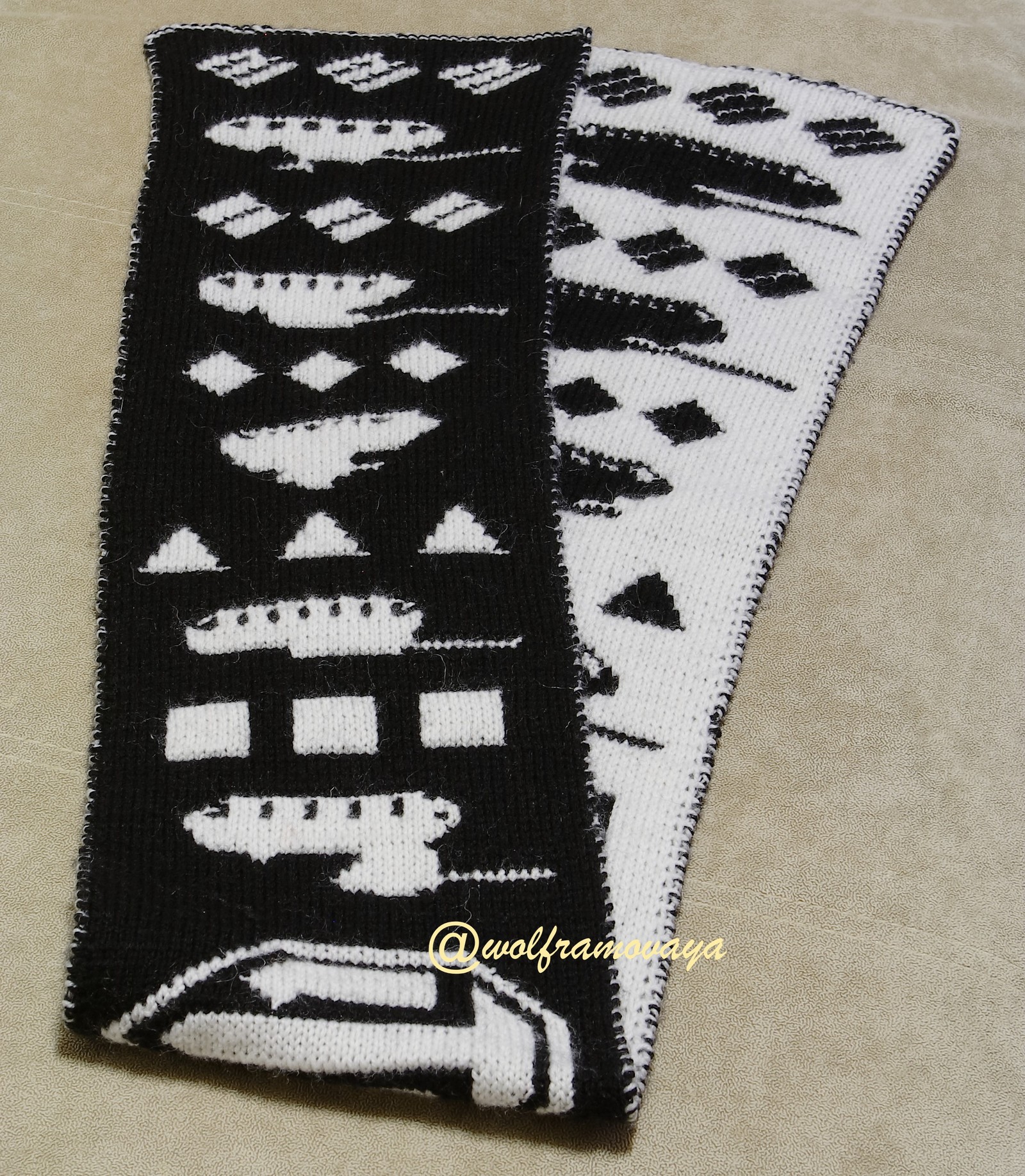 WoT scarf. - My, Knitting, Knitting to order, Scarf, World of tanks, Longpost