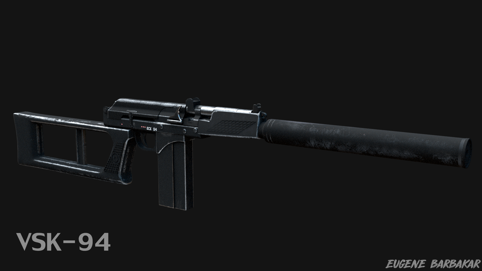 Model VSK-94 - 3DS max, Models, 3D, Weapon, Sun, Machine, Snipers, Longpost