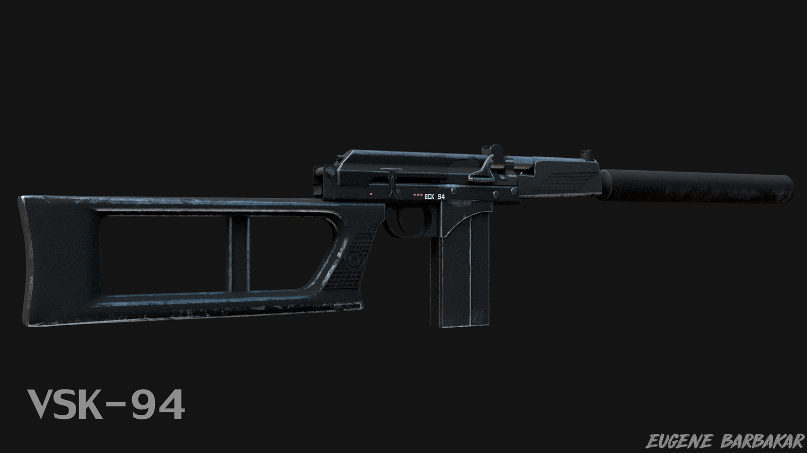 Model VSK-94 - 3DS max, Models, 3D, Weapon, Sun, Machine, Snipers, Longpost