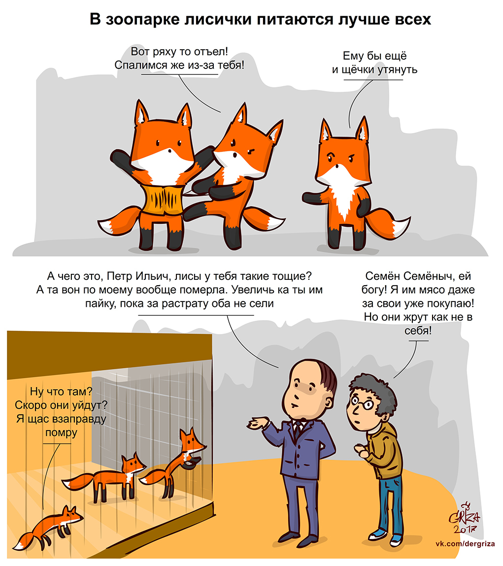 Lysomore - My, Chanterelles against cats, Author's comic, Fox, Zoo