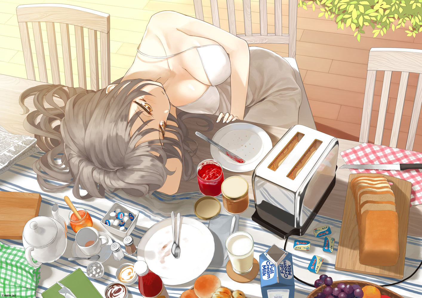 Breakfast - Anime art, Anime, Anime original, Throtem