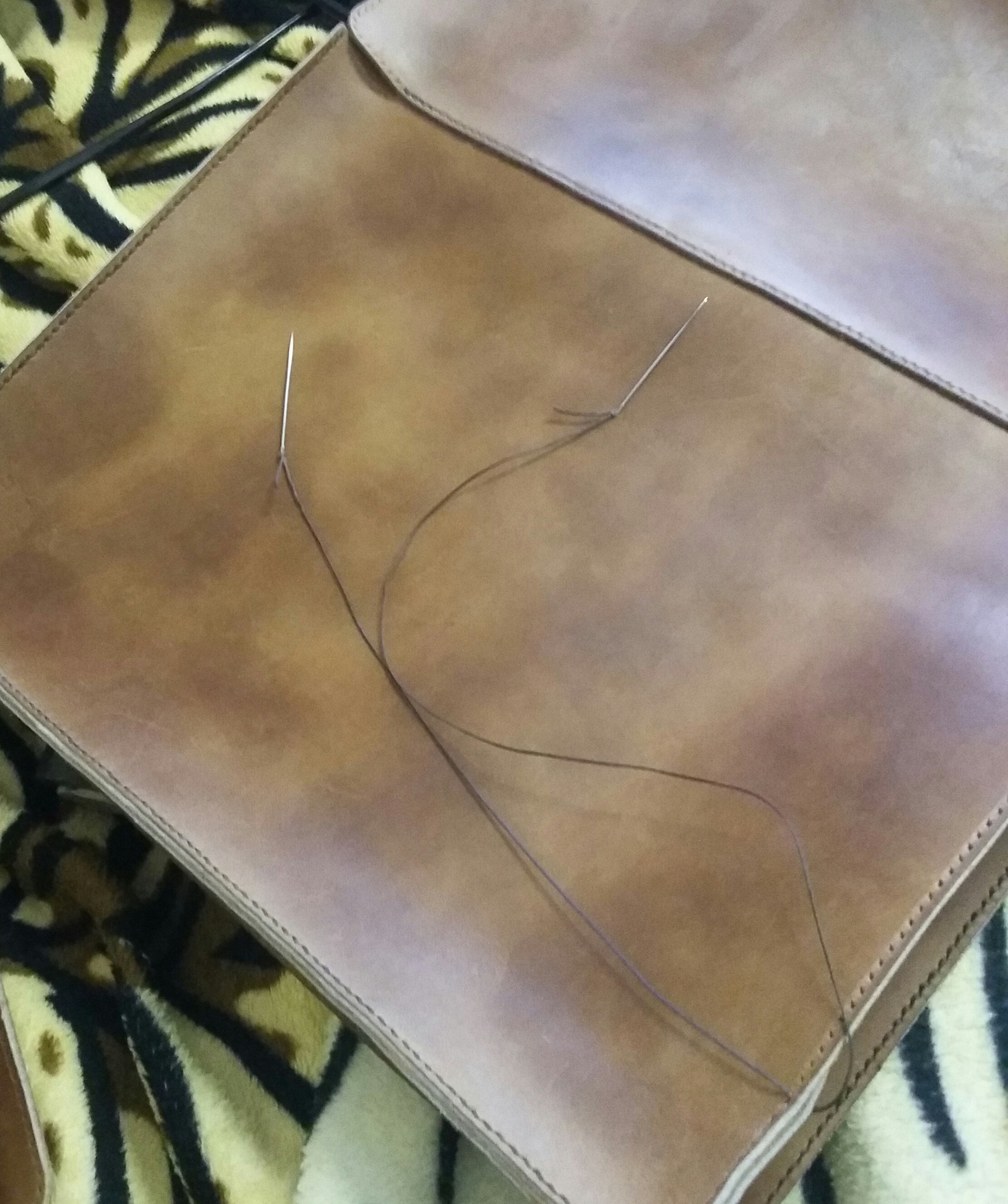 A brief history of my first leather bag in low-quality pictures - My, Leather, Handmade, Kostroma, First post, Longpost