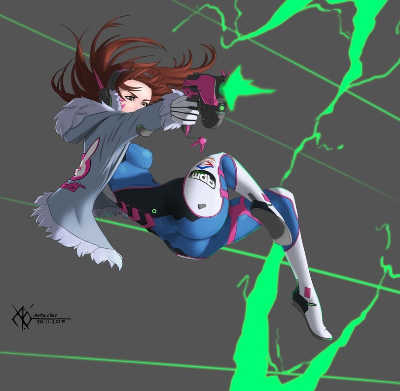 Покидаю Меху - Overwatch, Dva, Арт