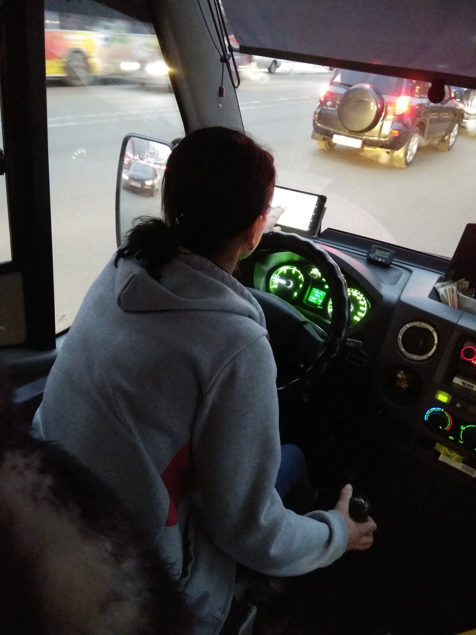 Bus driver girl - My, Driver, Woman driving, The photo, Longpost