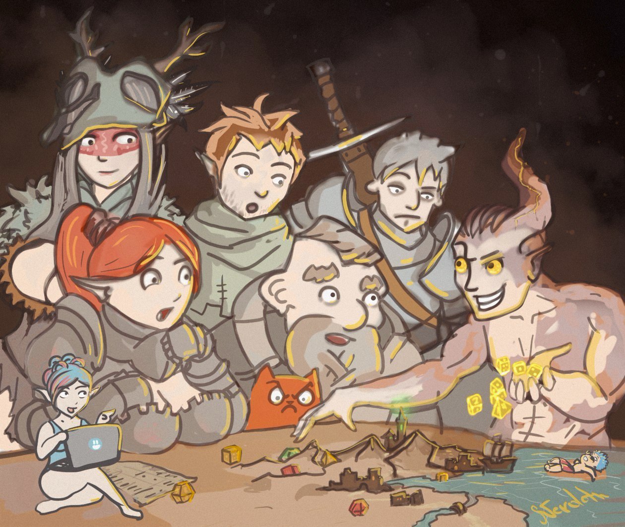 My new party - My, Dnd 5, Dungeons & dragons, Neruloth, , Party hard