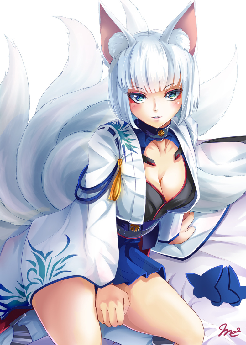 Anime art - Anime Art, Аниме, Azur Lane, Kaga, Кицунэ