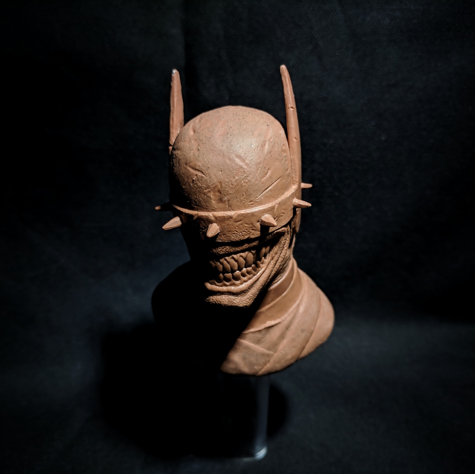 Batman Who Laughs plasticine bust - My, Batman, , , Creation, Friday, Friday tag is mine, Sculpture, Plasticine, Longpost