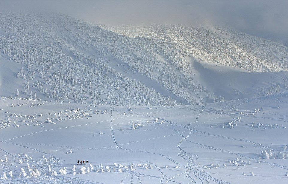 Mountains of Hakkoda (Aomori Prefecture, Japan) under the snow. - The photo, The mountains, Japan, Snow, Not mine, Longpost