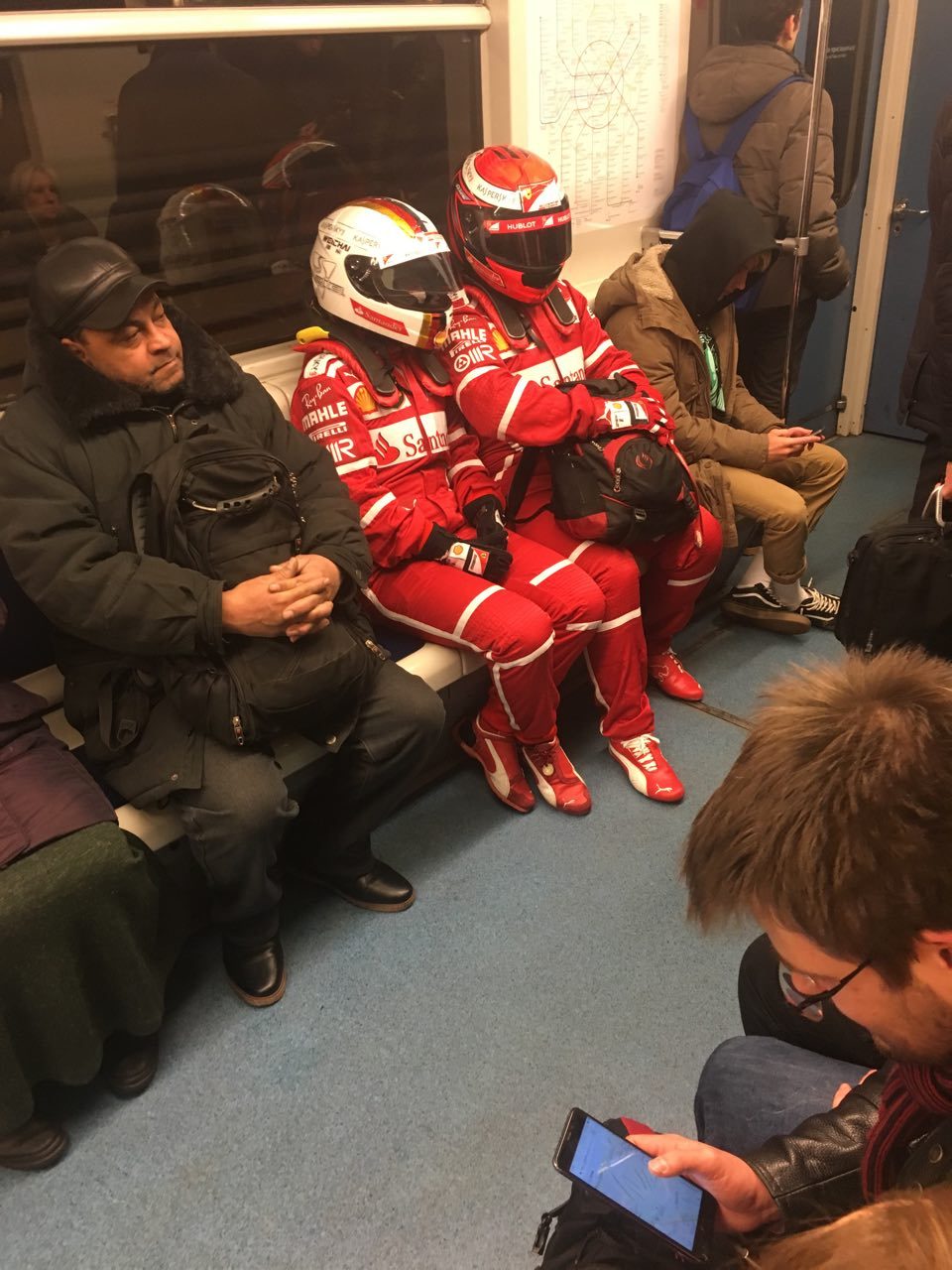 Safety in the metro is above all! I'll buy myself a spacesuit one of these days!) - Safety, Moscow Metro, Motorcyclist, Costume, Motorcyclists